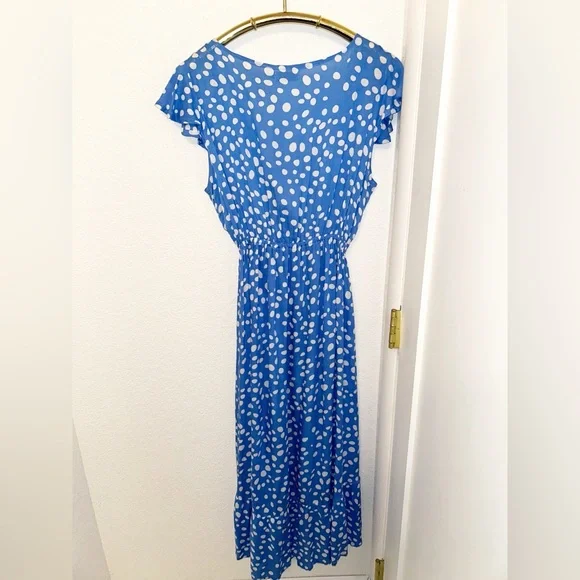 TIARE HAWAII The Blake high-low V-neck tie front dress in Bambi Print SZ: medium - Picture 11 of 16